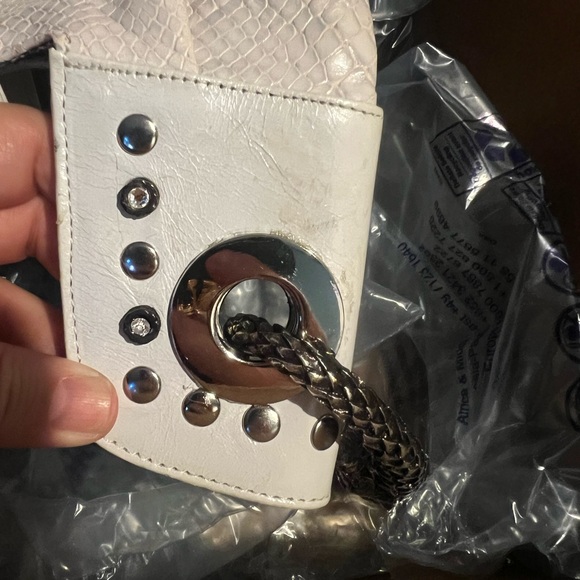 Michelle Monroe Leather Snakeskin Shoulder Bag - Picture 6 of 6